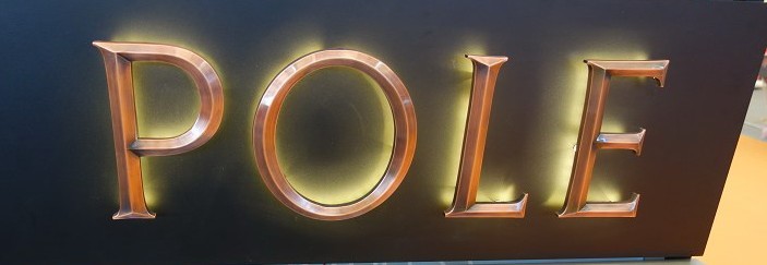 HALO LIT COPPER LETTERS